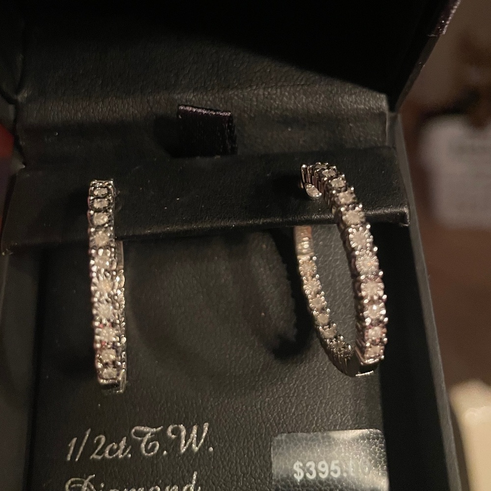 1/2 Karat Sterling Silver Earrings